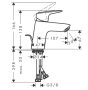 Hansgrohe Logis 70 egykaros csaptelep automata lefolyó-garnitúrával, króm 71078000