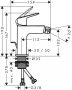 Hansgrohe Logis egykaros bidécsaptelep 110 Fine, automata lefolyógarnitúrával, matt fekete 71201670