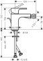 Hansgrohe Vernis Shape egykaros bidécsaptelep automata lefolyógarnitúrával króm 71211000