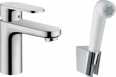 Hansgrohe Vernis Blend egykaros mosdócsaptelep 100, bidé kézizuhannyal és 160 cm-es zuhanytömlővel króm 71215000