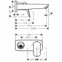 Hansgrohe Logis egykaros falsík alatti mosdó csaptelep 19,5 cm-es kifolyóval, matt fekete 71220670