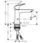 Hansgrohe Logis Fine 110 víztakarékos mosdó csaptelep lefolyógarnitúra nélkül, matt fekete 71253670