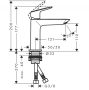 Hansgrohe Logis Fine 110 hidegindítású mosdó csaptelep lefolyógarnitúra nélkül, matt fekete 71255670