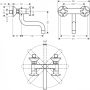 Hansgrohe Logis M32 króm kétkaros konyhai csaptelep, fali szereléshez 71287000