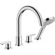 Hansgrohe Vernis Blend 4 lyukú peremre szerelhető kádcsaptelep króm 71456000