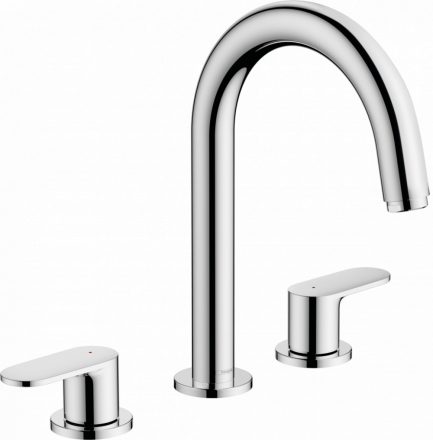 Hansgrohe Vernis Blend 3 lyukú mosdócsaptelep automata lefolyógarnitúrával króm 71553000