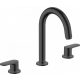 Hansgrohe Vernis Blend 3 lyukú mosdócsaptelep automata lefolyógarnitúrával matt fekete 71553670