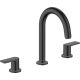 Hansgrohe Vernis Shape 3 lyukú mosdócsaptelep automata lefolyógarnitúrával matt fekete 71563670