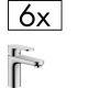 Hansgrohe Vernis Blend egykaros mosdócsaptelep 100, automata lefolyógarnitúrával, projekt csomag (6db csaptelep) króm 71588000