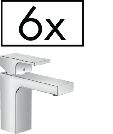 Hansgrohe Vernis Shape egykaros mosdócsaptelep 100, automata lefolyógarnitúrával, projekt csomag (6db csaptelep) króm 71597000