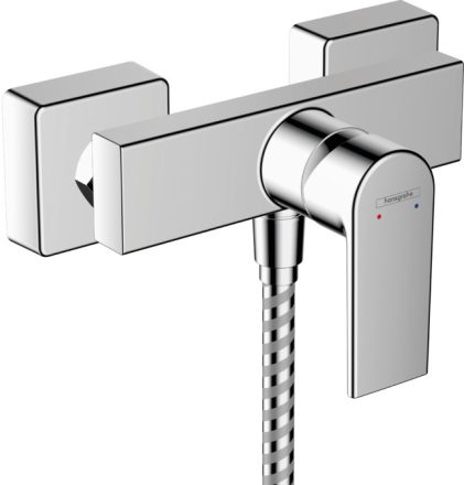 Hansgrohe Vernis Shape egykaros zuhanycsaptelep falsíkon kívüli szereléshez, 2 átfolyási sebességgel króm 71656000