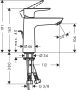 Hansgrohe Talis E 110 matt fekete mosdócsaptelep automata lefolyógarnitúrával 71710670