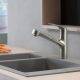 Hansgrohe Focus M42 konyhai csaptelep, kihúzható kifolyóval, rozsdamentes acél hatású 71829800