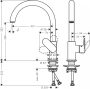 Hansgrohe Vernis Blend M35 Egykaros konyhai csaptelep 260, elforgatható kifolyóval króm 71870000