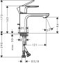 Hansgrohe Rebris S Egykaros CoolStart mosdócsaptelep 80, automata lefolyógarnitúrával, matt fekete 72513670