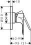 Hansgrohe Rebris S Rejtett zuhanycsaptelep alaptest nélkül, matt fekete 72649670