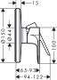 Hansgrohe Rebris S Rejtett egykaros zuhanycsaptelep iBoxhoz 72667000