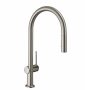 Hansgrohe Talis M54 rozsdamentes acél hatású konyhai csaptelep 210, kihúzható zuhanyfejjel 72801800