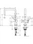 Hansgrohe Talis M54 U 220 konyhai csaptelep elzárószeleppel, 1jet, matt fekete 72807670