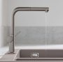 Hansgrohe Talis M54 rozsdamentes acél hatású konyhai csaptelep 270, kihúzható zuhanyfejjel 72809800