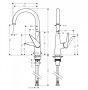 Hansgrohe Talis M51 mosogató csaptelep elforgatható kifolyóval, rozsdamentes acél hatású 72810800