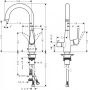 Hansgrohe Talis M51 króm konyhai csaptelep 220, elzárószeleppel 72811000