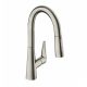 Hansgrohe Talis M51 rozsdamentes acél hatású konyhai csaptelep 160, kihúzható kifolyóval 72815800