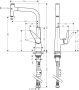 Hansgrohe Talis Select M51 mosogató csaptelep kihúzható kifolyóval, rozsdamentes acél 72821800