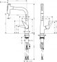 Hansgrohe Talis Select M51 rozsdamentes acél hatású konyhai csaptelep 200 72824800