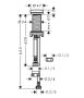 Hansgrohe F21 elzárószelep matt fekete 72841670