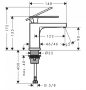 Hansgrohe Tecturis E Pillar 80 hidegvizes mosdó csaptelep, szálcsiszolt bronz 73013140