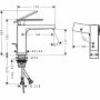 Hansgrohe Tecturis E 110 mosdó csaptelep lefolyógarnitúrával, CoolStart, matt fekete 73014670