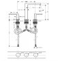 Hansgrohe Tecturis E 150 víztakarékos 3-lyukú mosdócsaptelep lefolyógarnitúrával, matt fehér 73030700