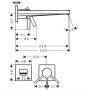 Hansgrohe Tecturis E víztakarékos falsík alatti mosdó csaptelep, matt fekete 73051670
