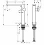 Hansgrohe Tecturis E mosdó csaptelep Fine 240 lefolyógarnitúrával, CoolStart, matt fehér 73070700