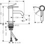 Hansgrohe Tecturis S 80 mosdó csaptelep lefolyógarnitúra nélkül, CoolStart, szálcsiszolt bronz 73301140