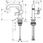 Hansgrohe Tecturis S Fine 110 mosdó csaptelep lefolyógarnitúrával, CoolStart, matt fekete 73320670