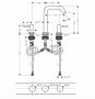 Hansgrohe Tecturis S 150 víztakarékos 3-lyukú mosdó csaptelep lefolyógarnitúrával, króm 73330000