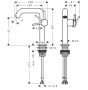 Hansgrohe Tecturis S Fine 150 mosdó csaptelep lefolyógarnitúrával, CoolStart, króm 73340000