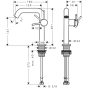 Hansgrohe Tecturis S 150 mosdó csaptelep lefolyógarnitúra nélkül, CoolStart, króm 73341000