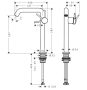 Hansgrohe Tecturis S Fine 240 mosdó csaptelep lefolyógarnitúrával, CoolStart, matt fekete 73370670