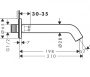 Hansgrohe Tecturis S fali kádtöltő, matt fekete 73411670