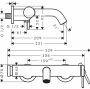 Hansgrohe Tecturis S fali egykaros kádcsaptelep, króm 73422000