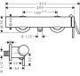 Hansgrohe Tecturis S fali egykaros zuhanycsaptelep, szálcsiszolt bronz 73622140