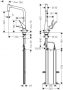 Hansgrohe Metris M71 rozsdamentes acél hatású konyhai csaptelep 320, kihúzható zuhanyfejjel 73801800