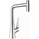 Hansgrohe Metris Select M71 króm konyhai csaptelep 320, kihúzható zuhanyfejjel 73820000