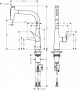 Hansgrohe Metris Select M71 króm konyhai csaptelep 240, kihúzható zuhanyfejjel 73822000