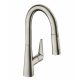 Hansgrohe Talis M51 rozsdamentes acél hatású konyhai csaptelep 160, kihúzható zuhanyfejjel 73850800