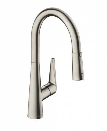 Hansgrohe Talis M51 konyhai csaptelep 200, kihúzható zuhanyfejjel, rozsdamentes acél hatású 73851800