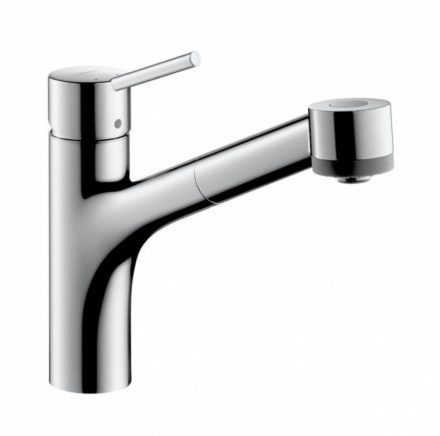 Hansgrohe Talis M52 króm konyhai csaptelep, kihúzható zuhanyfejjel 73860000